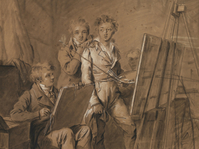 Louis-Leopold Boilly - Three Young Artists | Луи-Леопольд Буальи