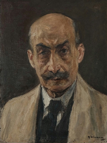 Max Liebermann - Bust Selfportrait in Paiting Overall | Макс Либерман
