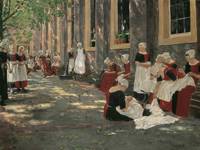 Max Liebermann - Free Period in the Amsterdam Orphanage | Макс Либерман