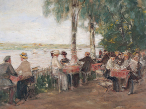 Max Liebermann - Garden restaurant on the water | Макс Либерман