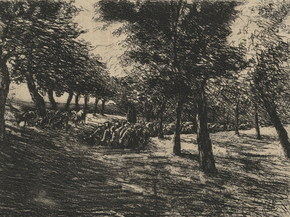 Max Liebermann - Herd of Sheep Under Trees | Макс Либерман