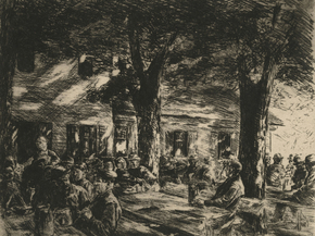 Max Liebermann - Kellergarten im Rosenheim | Макс Либерман
