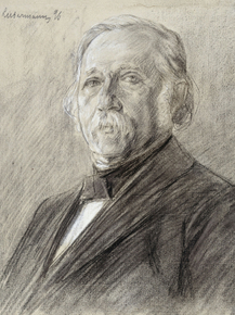 Max Liebermann - Portrait of Theodor Fontane | Макс Либерман Max Liebermann - Portrait of Theodor Fontane | Макс Либерман