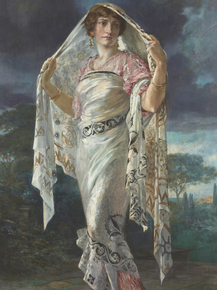 Mariano Fortuny - Henriette dressed as a Pompeian | Мариано Фортуни
