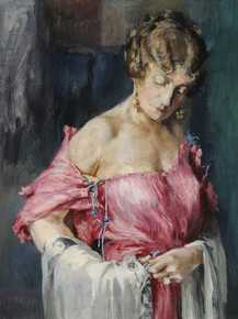 Mariano Fortuny - Study for the pink dress | Мариано Фортуни