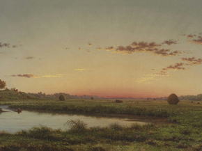 Martin Johnson Heade - Haystacks on the Newburyport | Мартин Джонсон Хед