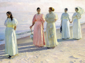 Michael Ancher - A stroll on the beach | Микаэль Анкер