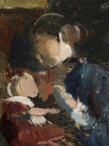 Michael Ancher - Anna Ancher breastfeeding her daughter | Микаэль Анкер