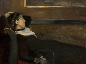 Michael Ancher - Anna Ancher resting in Brondums | Микаэль Анкер