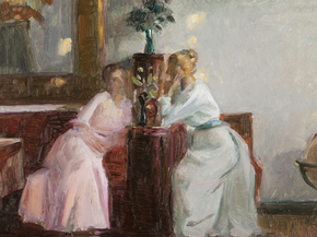 Michael Ancher - Conversation in the West Room | Микаэль Анкер