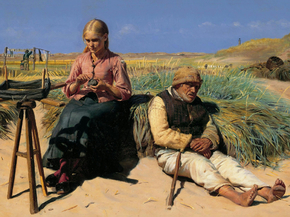 Michael Ancher - Figures in a landscape | Микаэль Анкер