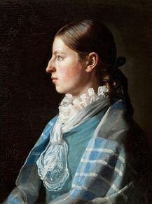 Michael Ancher - Portrait of the artists fiancee Anna Brondum | Микаэль Анкер