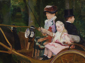 Mary Cassatt - A Woman and a Girl Driving | Мэри Стивенсон Кэссетт