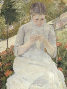 Mary Cassatt - Girl in the Garden | Мэри Стивенсон Кэссетт