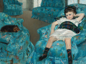 Mary Cassatt - Little Girl in a Blue Armchair | Мэри Стивенсон Кэссетт