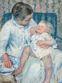 Mary Cassatt - Mother About to Wash Her Sleepy Child | Мэри Стивенсон Кэссетт