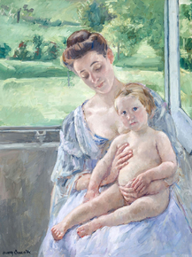 Mary Cassatt - Mother and Child in the Conservatory | Мэри Стивенсон Кэссетт