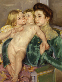 Mary Cassatt - The Caress | Мэри Стивенсон Кэссетт