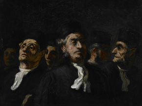 Honore Victorin Daumier - A Meeting of Lawyers | Оноре Домье