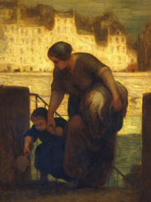 Honore Victorin Daumier - The Laundress | Оноре Домье
