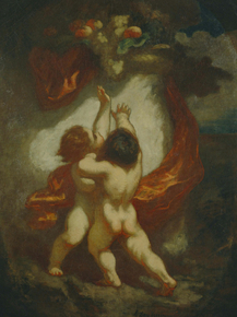 Honore Victorin Daumier - Two Putti Striving for Fruits | Оноре Домье