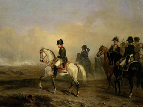 Horace Vernet - Keizer Napoleon I en zijn staf te paard | Орас Верне