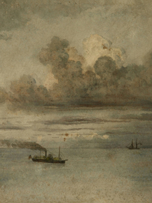 Prilidiano Pueyrredon - Paisaje con barcos | Прилидиано Пуэйрредон