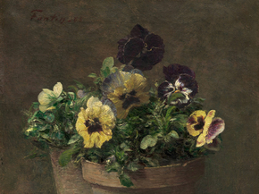 Henri Fantin-Latour - Potted Pansies | Анри Фантен-Латур