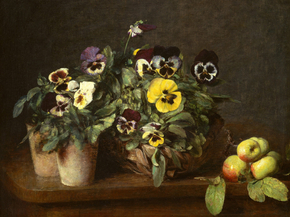 Henri Fantin-Latour - Still Life with Pansies | Анри Фантен-Латур Henri Fantin-Latour - Still Life with Pansies | Анри Фантен-Латур