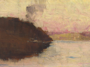 Arthur Streeton - The Point, sunset | Артур Стритон