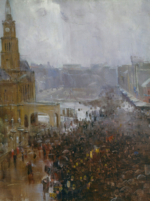 Arthur Streeton - Fireman's funeral, George Street | Артур Стритон Arthur Streeton - Fireman's funeral, George Street | Артур Стритон