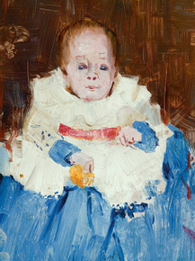 Arthur Streeton - Orange, blue and white portrait of Keith | Артур Стритон Arthur Streeton - Orange, blue and white portrait of Keith | Артур Стритон