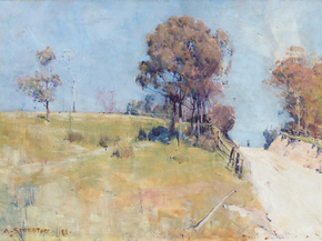 Arthur Streeton - Sunlight. Cutting on a hot road | Артур Стритон Arthur Streeton - Sunlight. Cutting on a hot road | Артур Стритон