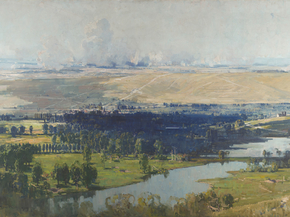 Arthur Streeton - The Somme valley Near Corbie | Артур Стритон