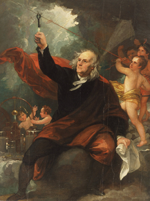 Benjamin West - Benjamin Franklin Drawing Electricity from the Sky | Бенджамин Уэст