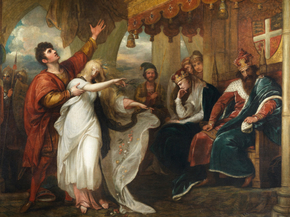Benjamin West - Hamlet Act IV, Scene V. Ophelia and Laertes | Бенджамин Уэст