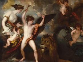 Benjamin West - The Power of Love in the Three Elements | Бенджамин Уэст