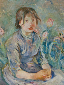 Berthe Morisot - Peasant Girl Among Tulips | Берта Моризо