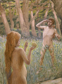 James Tissot - Adam Is Tempted by Eve | Джеймс Тиссо