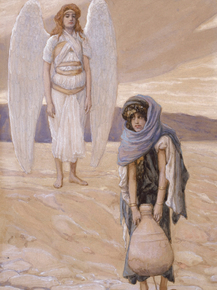 James Tissot - Hagar and the Angel in the Desert | Джеймс Тиссо