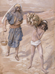 James Tissot - Isaac Bears the Wood for His Sacrifice | Джеймс Тиссо James Tissot - Isaac Bears the Wood for His Sacrifice | Джеймс Тиссо