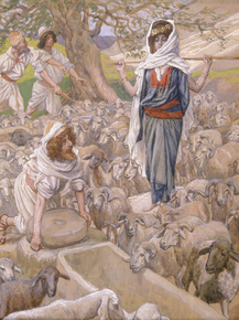 James Tissot - Jacob and Rachel at the Well | Джеймс Тиссо James Tissot - Jacob and Rachel at the Well | Джеймс Тиссо