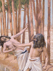 James Tissot - Moses Slays an Egyptian | Джеймс Тиссо