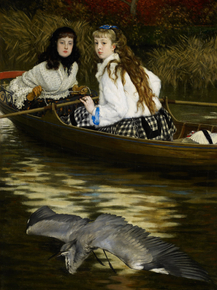 James Tissot - On the Thames, A Heron | Джеймс Тиссо