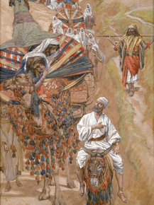 James Tissot - Rebecca Meets Isaac by the Way | Джеймс Тиссо