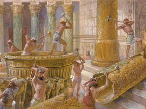 James Tissot - The Chaldees Destroy the Brazen Sea | Джеймс Тиссо