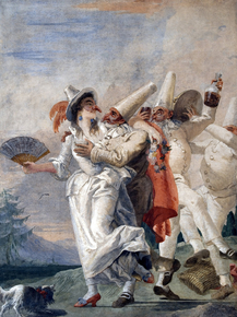 Giovanni Domenico Tiepolo - Punchinello in Love | Джованни Доменико Тьеполо