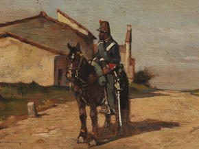 Giovanni Fattori - carabiniere a cavallo in perlustrazione | Джованни Фаттори Giovanni Fattori - carabiniere a cavallo in perlustrazione | Джованни Фаттори