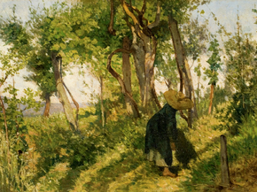 Giovanni Fattori - Sienese country girl cutting the grass | Джованни Фаттори Giovanni Fattori - Sienese country girl cutting the grass | Джованни Фаттори