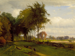 George Inness - Landscape with Cattle | Джордж Иннесс